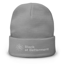 Load image into Gallery viewer, Black at Betterment Embroidered Beanie